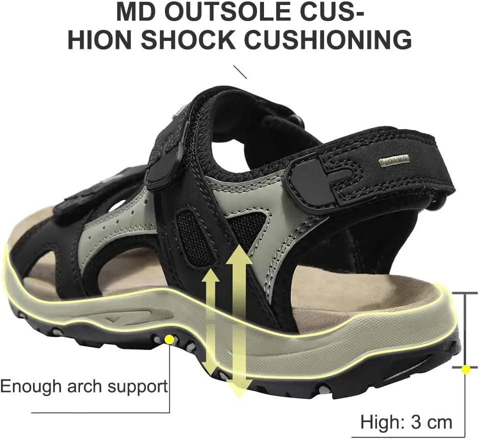 Hiking Sandals for Women, Comfortable Sports Sandals Waterproof for Beach Water Walks with Arch Support