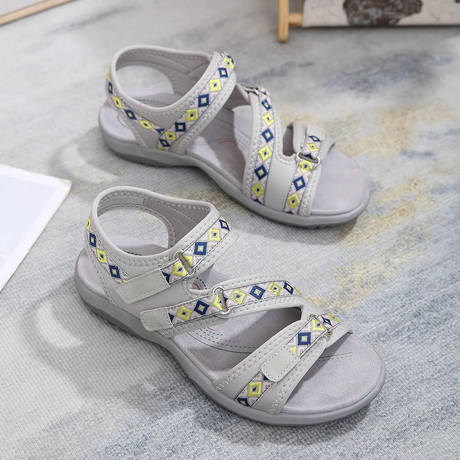 Hiking Sandals Women Waterproof Summer Stylish Athletic Sport Outdoor Walking Sandal for Outdoor Beach With Arch Support