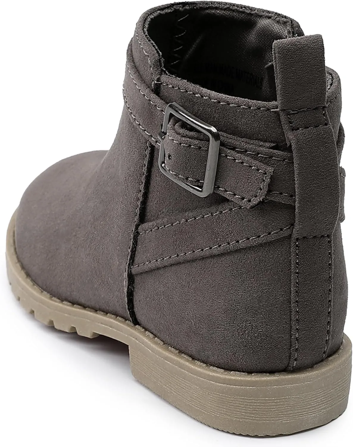 HOMEHOT Girls Ankle Boots Suede Leather Side Zipper Low Heels short (toddler/littile kids)
