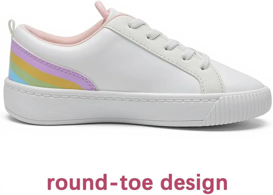HOMEHOT Girls Sneaker Slip on Shoes for Girls White (Toddler/Little Kid/Big Kid)