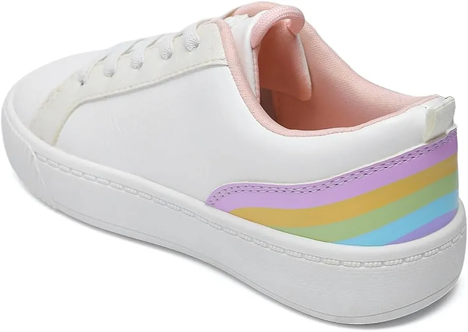 HOMEHOT Girls Sneaker Slip on Shoes for Girls White (Toddler/Little Kid/Big Kid)
