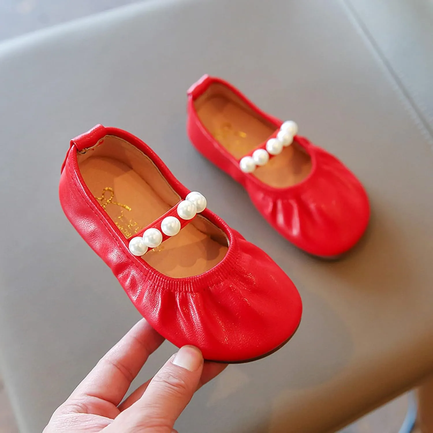 House Slipper with Memory Foam Toddler Little Girl Dress Shoes Casual Slip On Ballet Flat Girls Sandals Easter