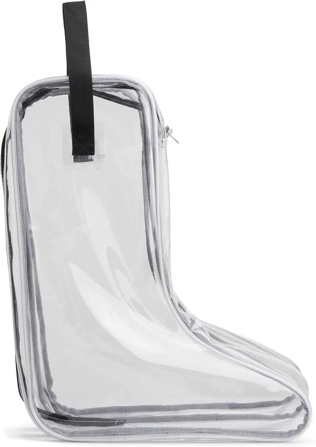 Howdy Boot Bag - clear see-thru waterproof storage bag for cowboy boots mens and womens tall riding boots travel accessories shoe organizer storage hanging bags (Black)