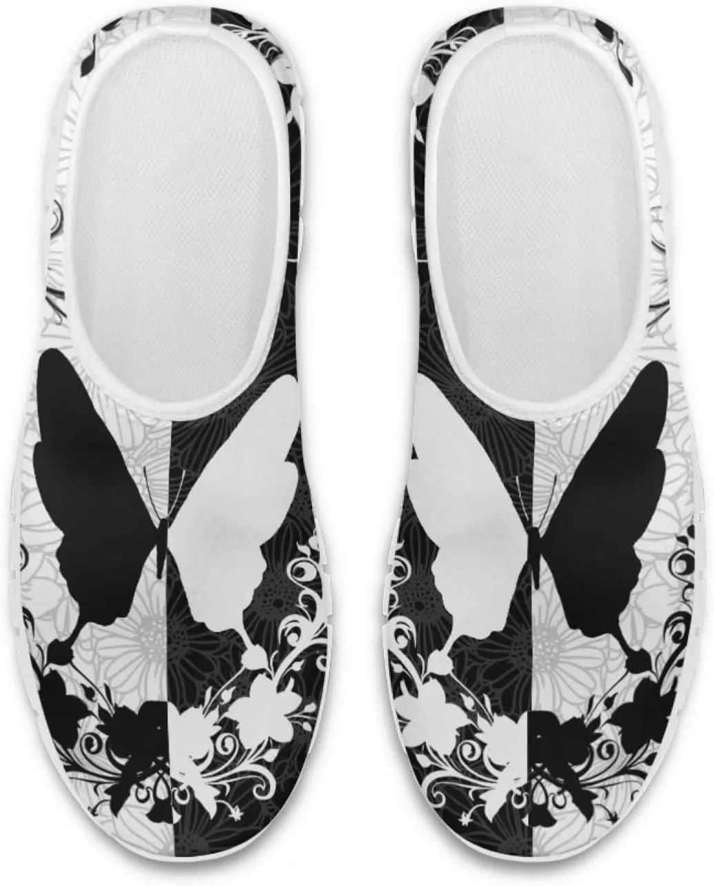 Howilath Boho Flower Slip on Shoes for Men Women Animal Print Casual Loafers Running Sneakers Anti-Skid Fashion Shoes