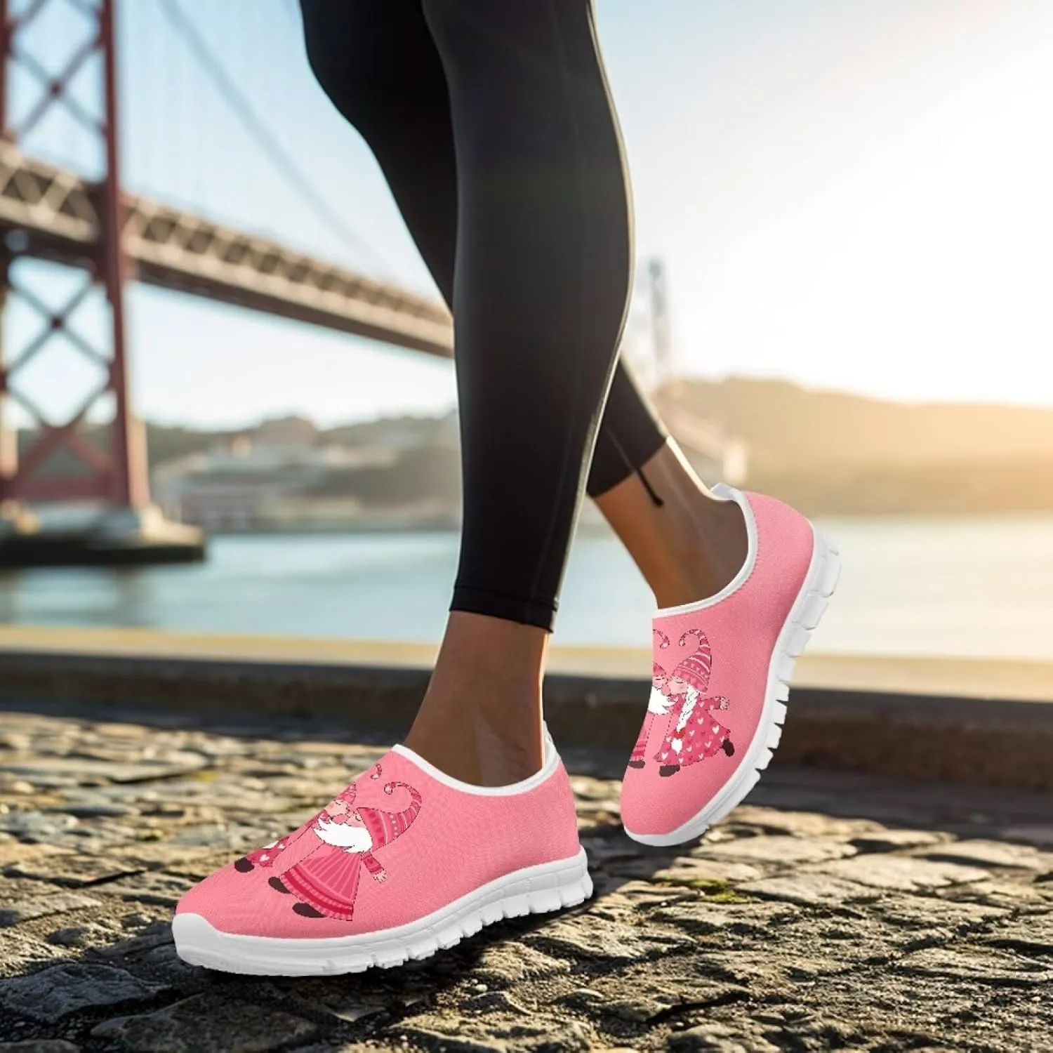 Howilath Valentine's Slip on Loafers for Women Running Sneakers Tennis Shoes Walking Casual Loafers