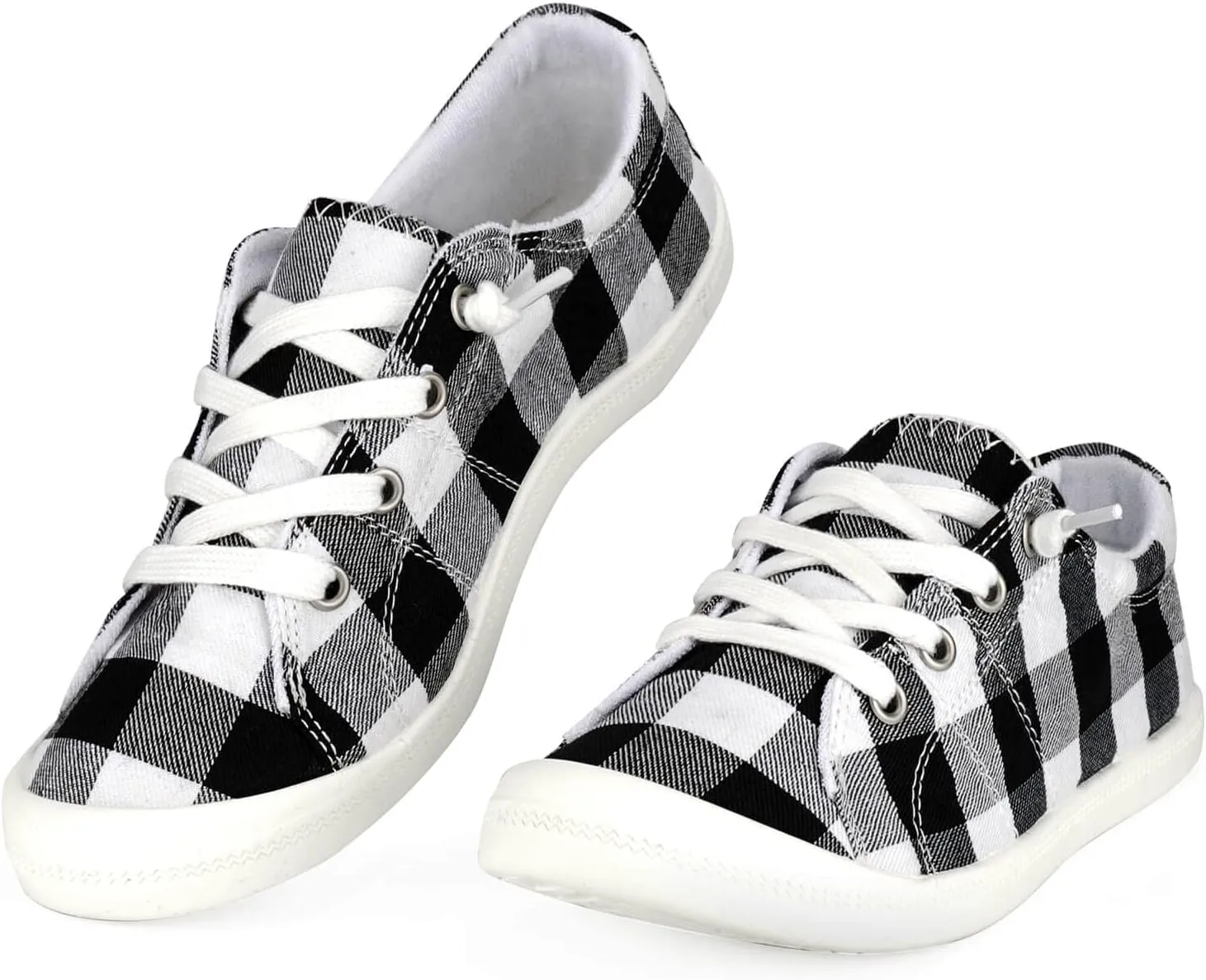 Hxlber Women's Low Top Sneaker - Round Toe Comfort Casual Canvas Shoes Fashion Sneakers for Walking for Women