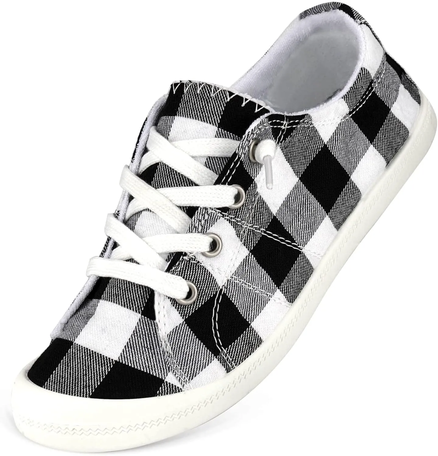 Hxlber Women's Low Top Sneaker - Round Toe Comfort Casual Canvas Shoes Fashion Sneakers for Walking for Women