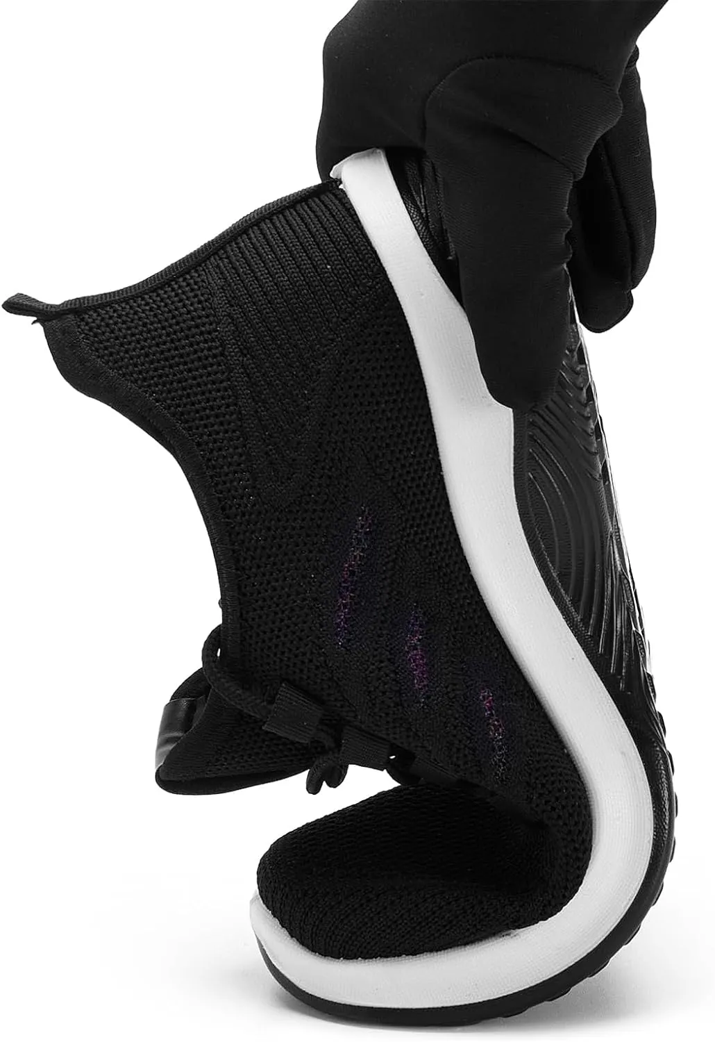 ihinzry Women's Flying Woven Sneakers Lightweight Comfortable Mesh Walking Shoes Outdoor Non Slip Breathable Tennis Shoes