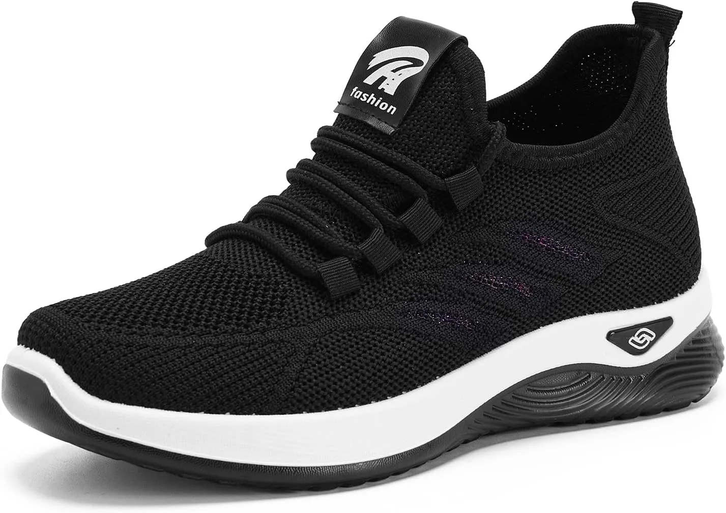 ihinzry Women's Flying Woven Sneakers Lightweight Comfortable Mesh Walking Shoes Outdoor Non Slip Breathable Tennis Shoes