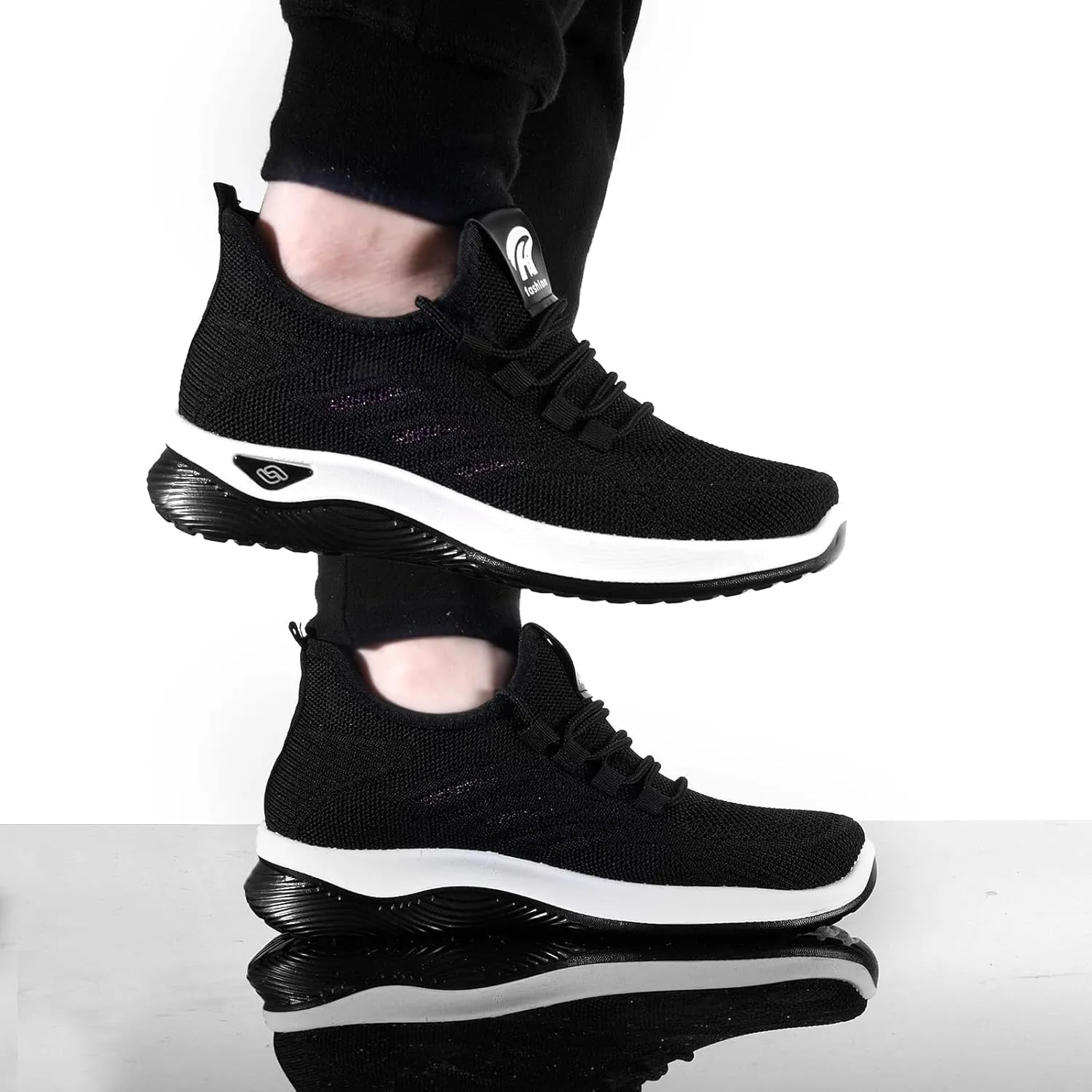 ihinzry Women's Flying Woven Sneakers Lightweight Comfortable Mesh Walking Shoes Outdoor Non Slip Breathable Tennis Shoes