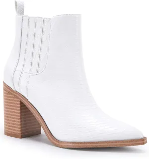 Imily Bela Womens Ankle Boots Pointed Toe Chunky Stacked Mid Heeled Faux Suede Leather Booties