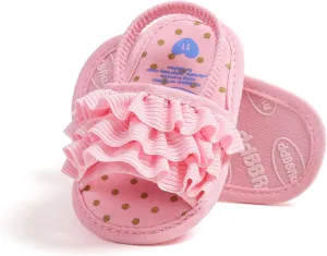 Infant Baby Boys Girls Sandals Summer Baby Wedding Dress Flat Shoes Newborn Crib Shoes First Walkers Prewalkers Shoes
