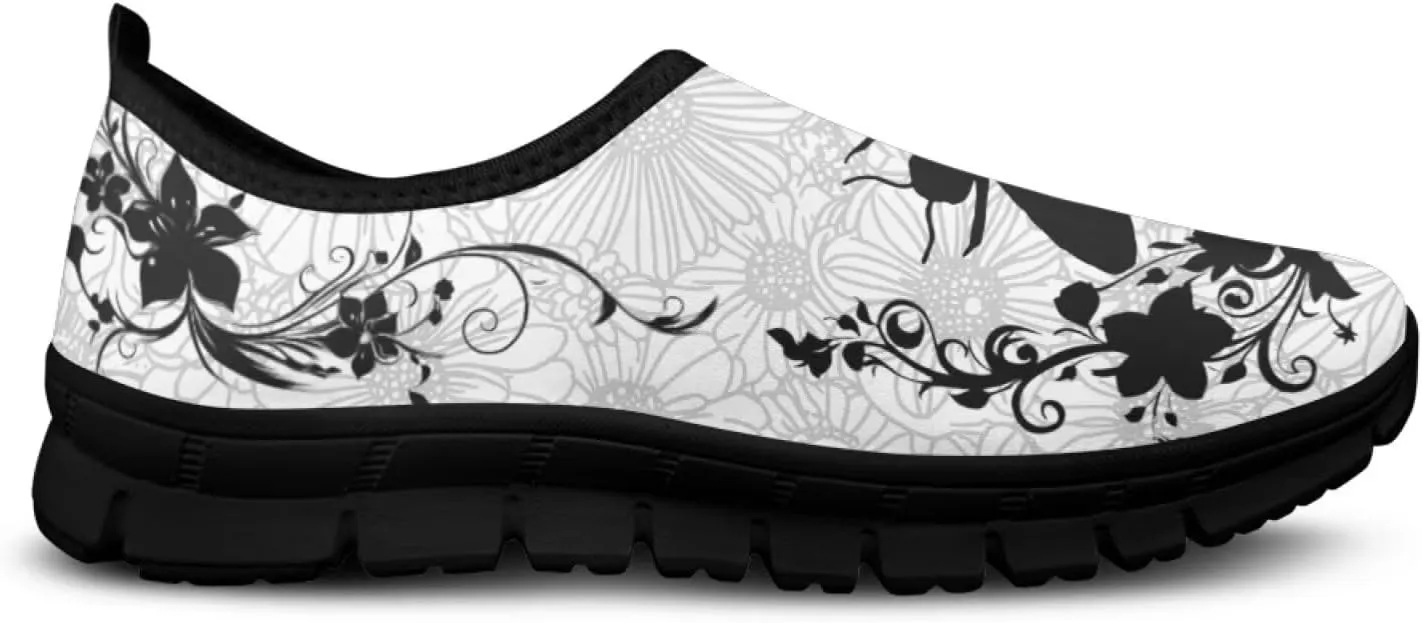 Insects Print Men Slip On Shoes Mesh Flats Shoes Women Breathable Loafers Shoes Comfortable Walking Training Shoes for Business Daily Wear