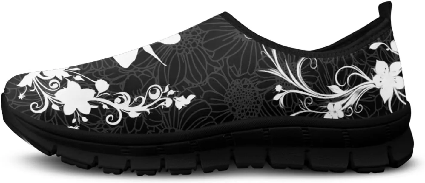 Insects Print Men Slip On Shoes Mesh Flats Shoes Women Breathable Loafers Shoes Comfortable Walking Training Shoes for Business Daily Wear