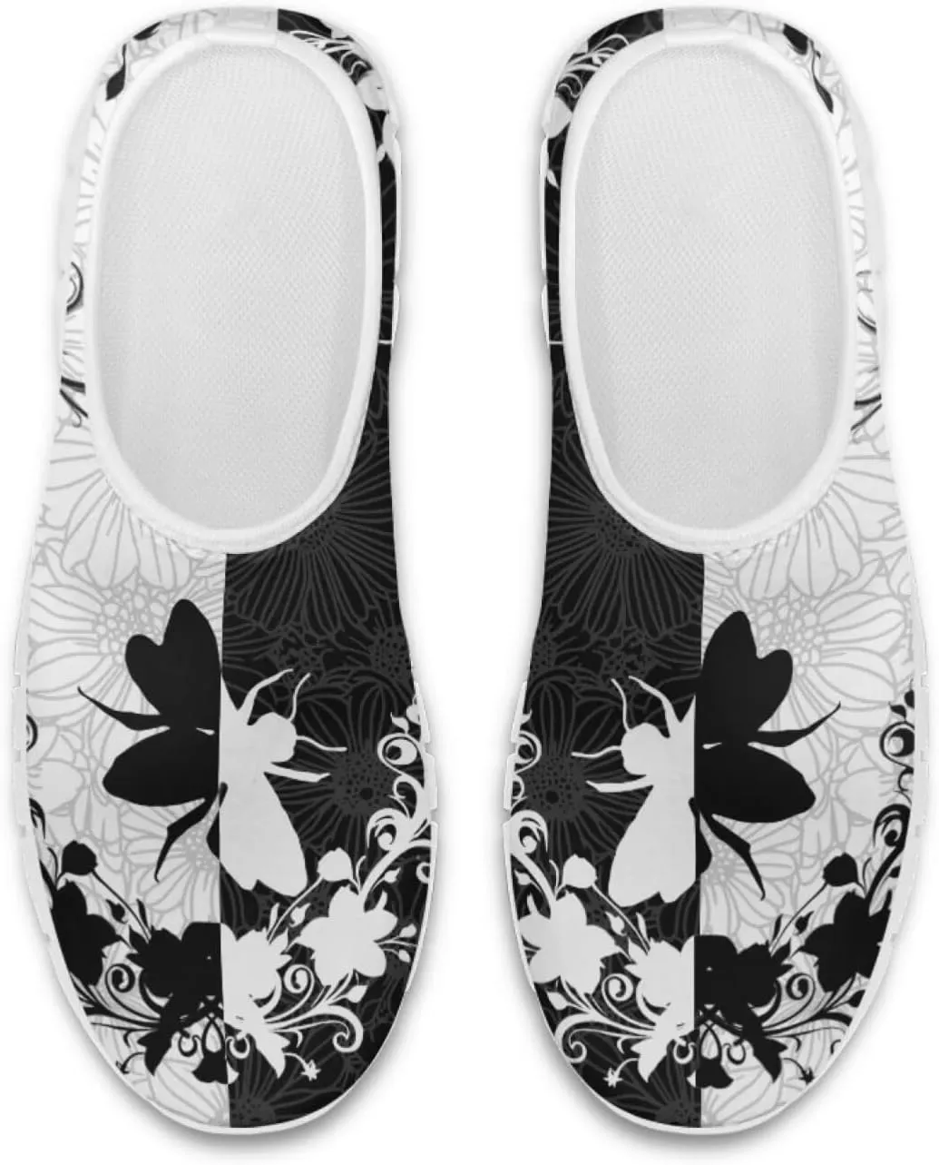 Insects Print Men Slip On Shoes Mesh Flats Shoes Women Breathable Loafers Shoes Comfortable Walking Training Shoes for Business Daily Wear