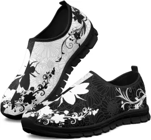 Insects Print Men Slip On Shoes Mesh Flats Shoes Women Breathable Loafers Shoes Comfortable Walking Training Shoes for Business Daily Wear