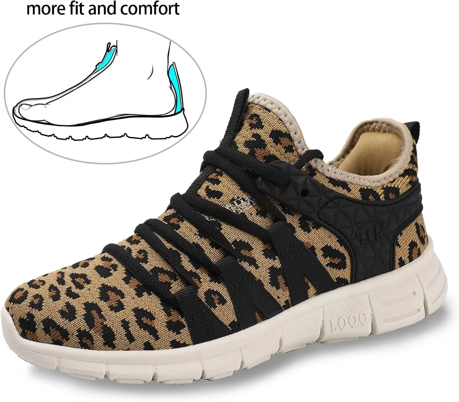 INZCOU Running Shoes Lightweight Tennis Shoes Non Slip Gym Workout Shoes Breathable Mesh Walking Sneakers