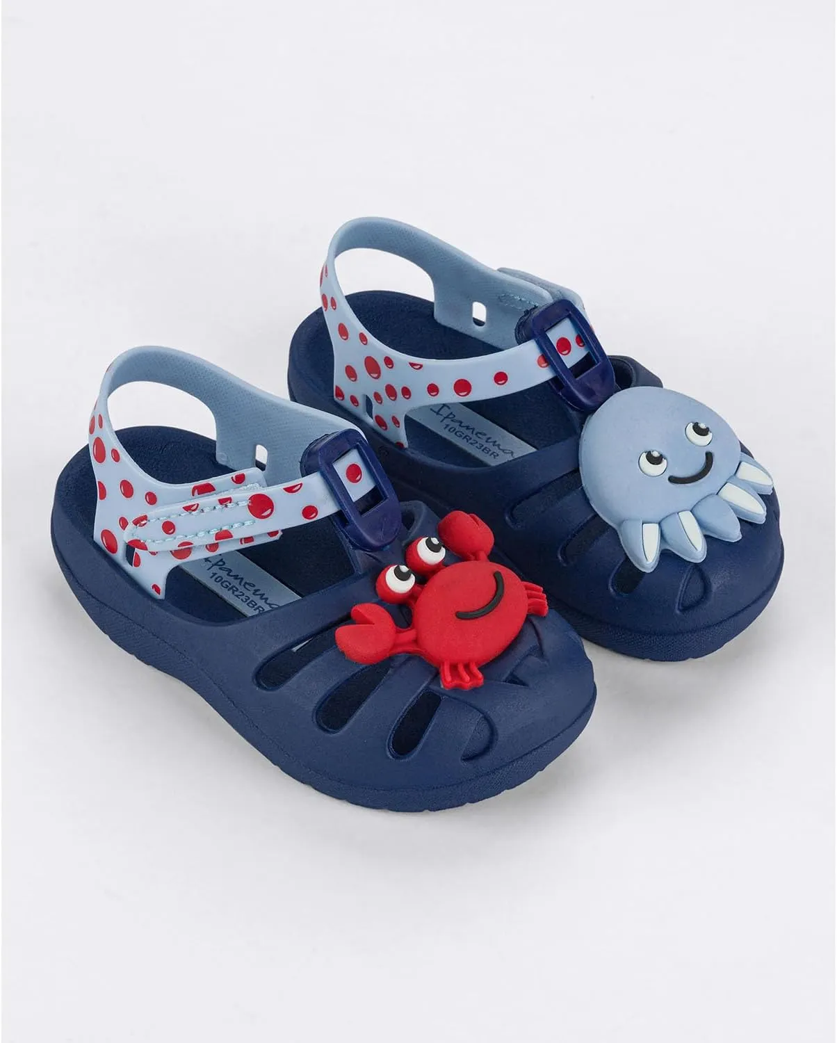 Ipanema Summer Baby Sandals - Closed-Toe Sandals for Toddlers with Velcro Closure, Easy On/Off, Comfy, Breathable, Lightweight, Water Resistant PVC