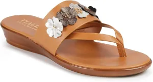 ITALIAN Shoemakers Womens Padals Sandals 6 Metallic m