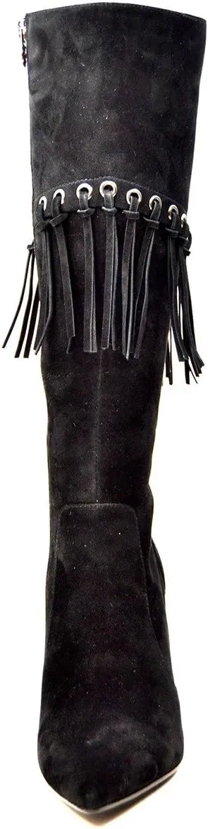 Italy 13" Slim Calf Women Dress Suede Boots