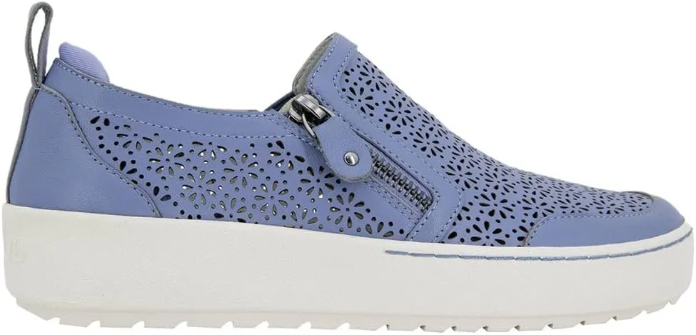 Jambu Womens July Floral Cut Out Slip On Sneakers Shoes Casual - Black
