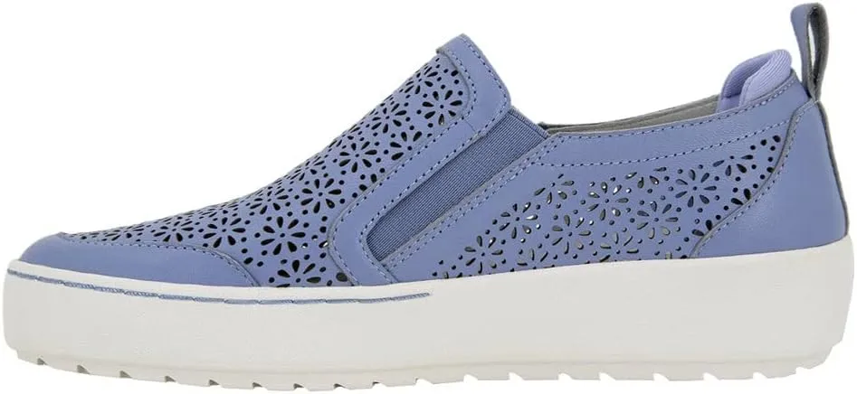 Jambu Womens July Floral Cut Out Slip On Sneakers Shoes Casual - Black