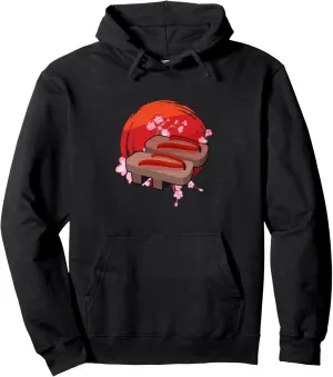Japan Zen Circle Cherry Blossom Wooden Sandals Japanese Pullover Hoodie