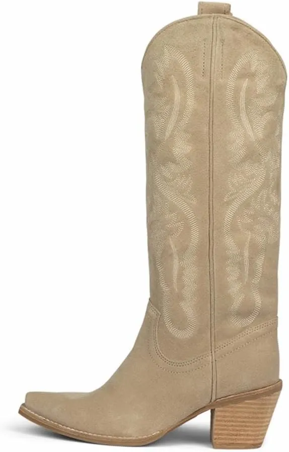 Jeffrey Campbell Rancher-K Boots Beige Suede