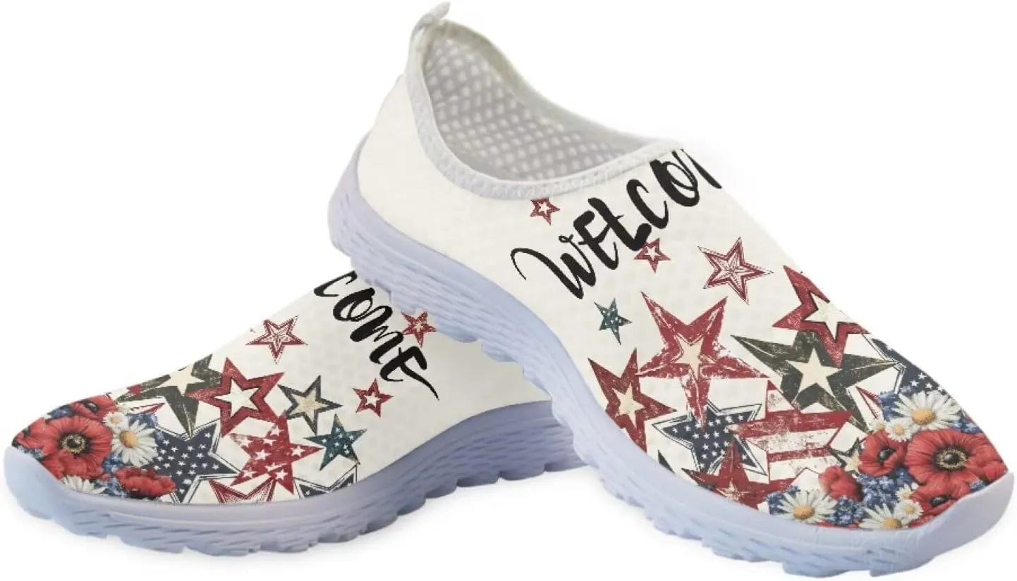 Jeiento Christmas Athletic Running Shoes for Women - Fashion Tennis Walking Sneakers
