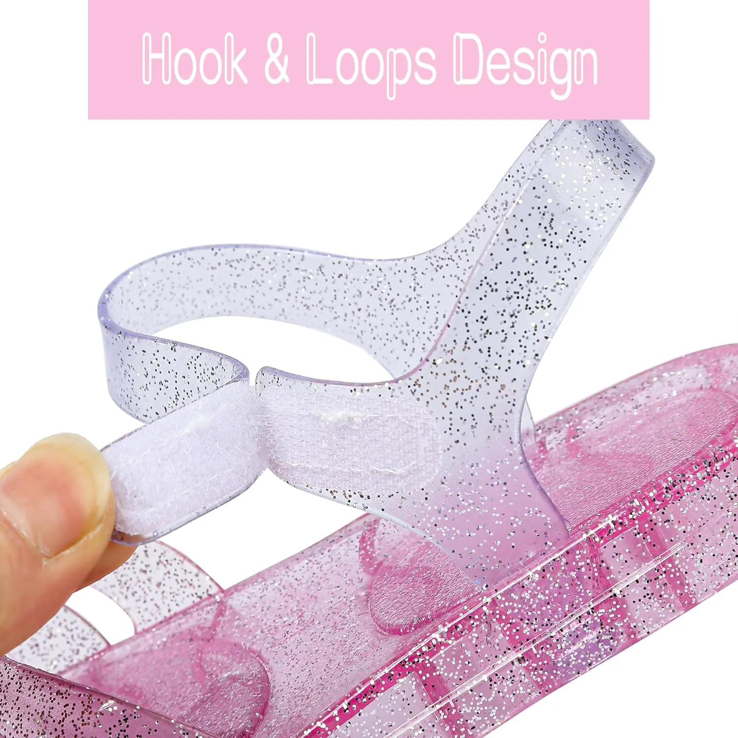 Jelly Sandals Girls Soft Sole Princess Costume Summer Dress Sandals Closed Toe Comfortable for Toddler Little Kid Big Kid