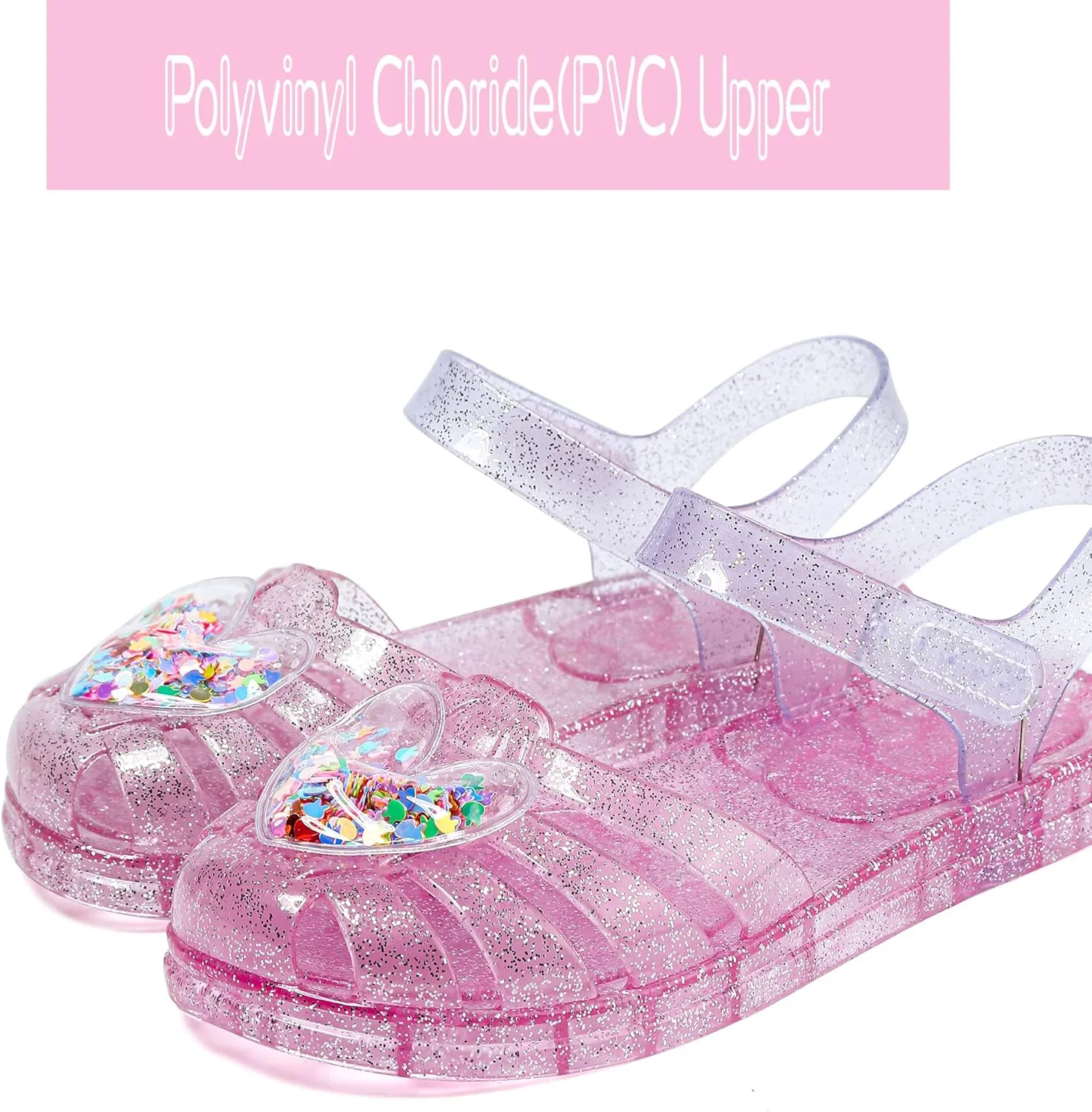 Jelly Sandals Girls Soft Sole Princess Costume Summer Dress Sandals Closed Toe Comfortable for Toddler Little Kid Big Kid