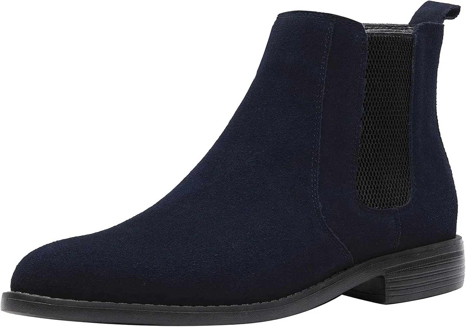JIONS Men Chelsea Slip On Suede Boots Lightweight Leather Casual Dress Ankle Shoes