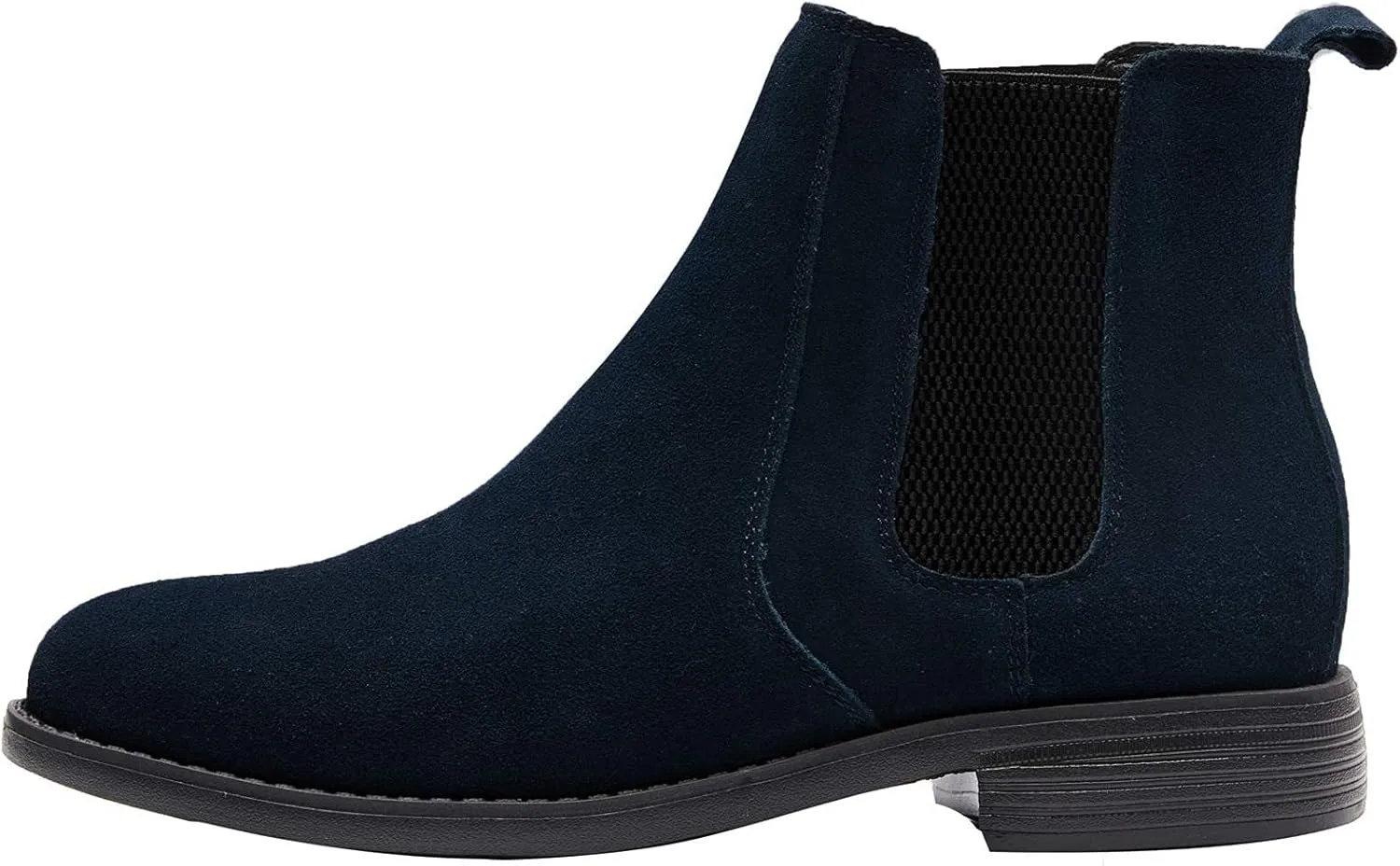 JIONS Men Chelsea Slip On Suede Boots Lightweight Leather Casual Dress Ankle Shoes