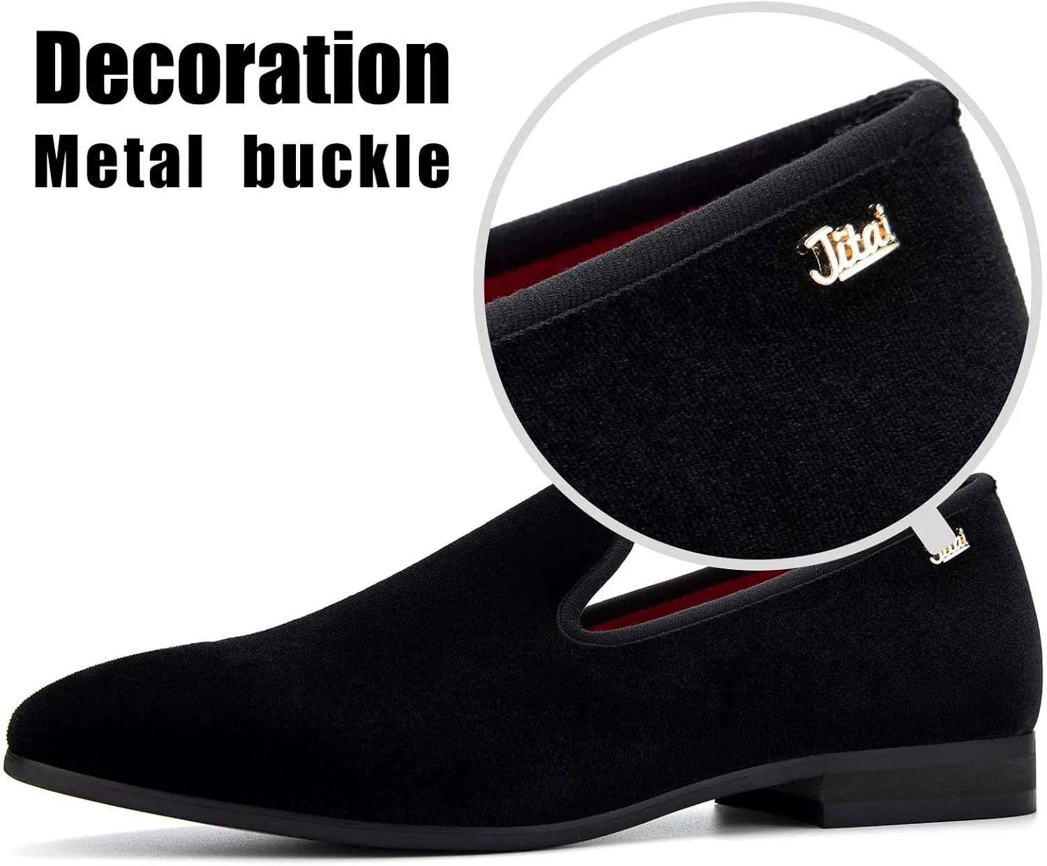 JITAI Luxury Men Shoes Black Loafers Leather Men 's Casual Shoes Brand Comfortable