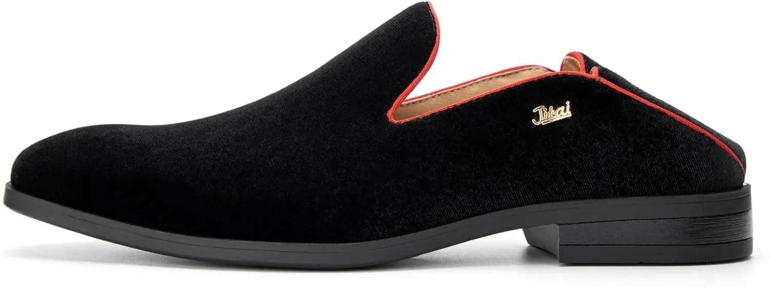 JITAI Luxury Men Shoes Black Loafers Leather Men 's Casual Shoes Brand Comfortable