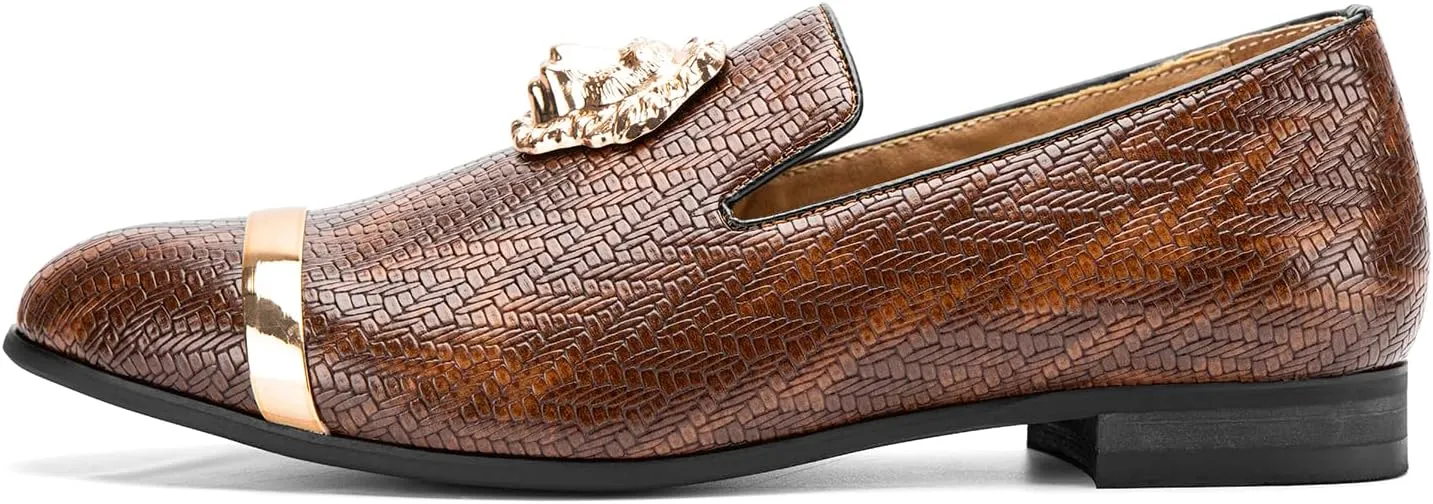 JITAI Men's Penny Slip-On Leather Lined Loafer Luxury Men Shoes Casual Dress Disco Shoes
