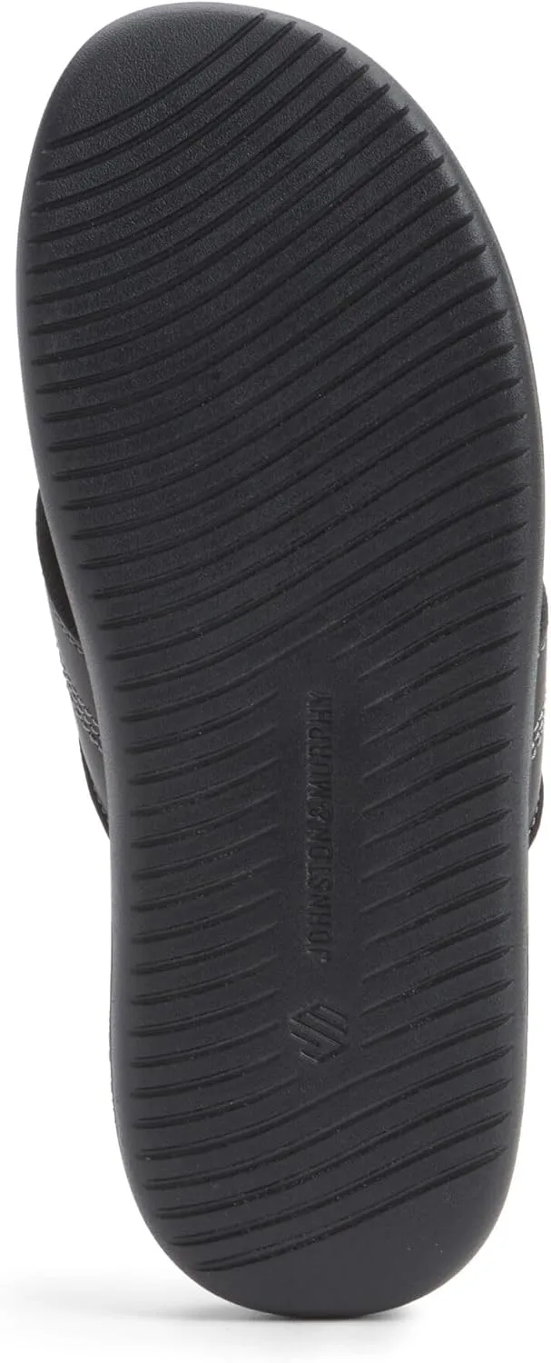 Johnston & Murphy Men’s Upton Flip-Flop Sandals, Leather Flip Flops for Men, Casual Summer Shoes
