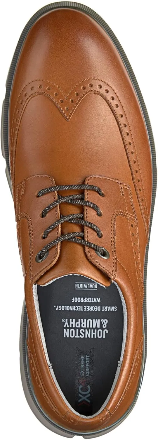 Johnston & Murphy Men’s XC4 Tanner Wingtip Shoes, Men’s Dress Sneakers, Casual Work Shoes for Men with Waterproof Construction
