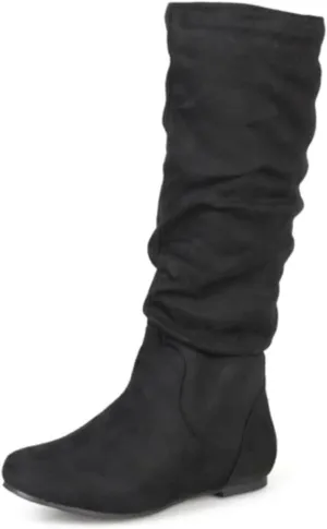 Journee Collection Womens Rebecca-02 Round Toe Riding Boots - 9 - Black