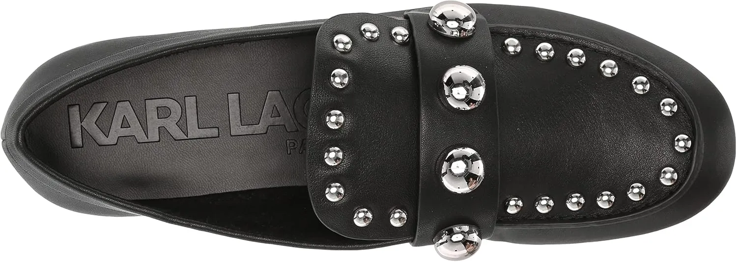 Karl Lagerfeld Paris Women's Avah Studded Faux Pearl Loafer