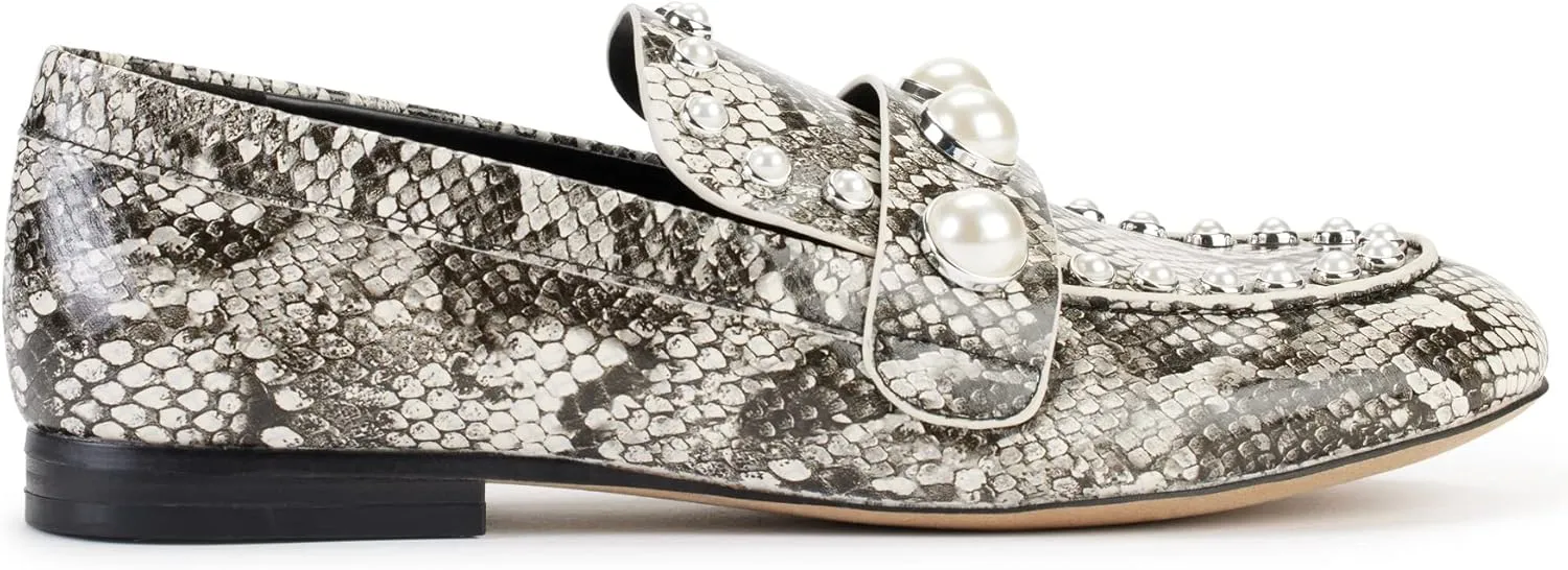 Karl Lagerfeld Paris Women's Avah Studded Faux Pearl Loafer