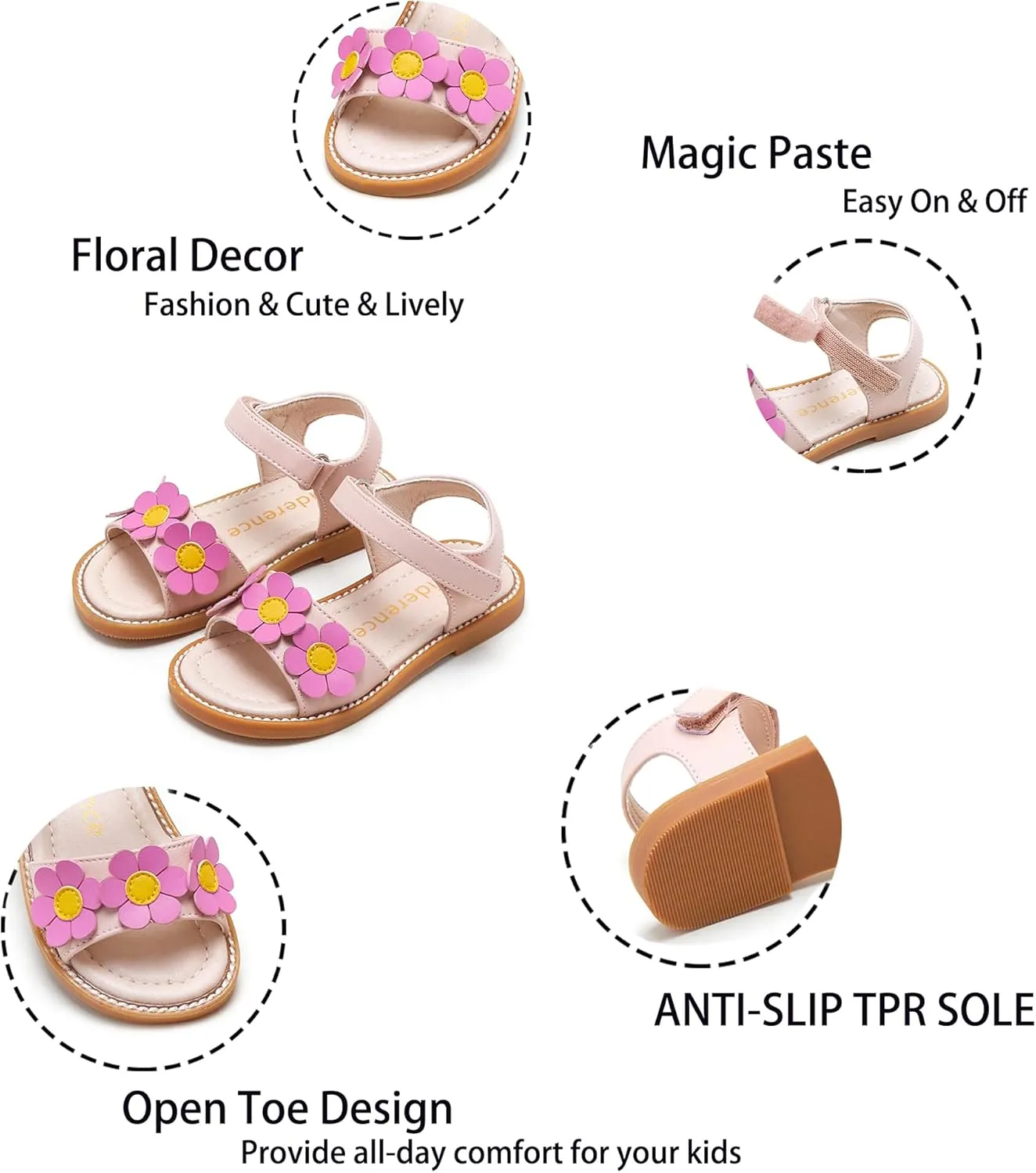 Kiderence Toddler Girls Sandals Little Girls Kids Shoes Girls Sandals Toddler
