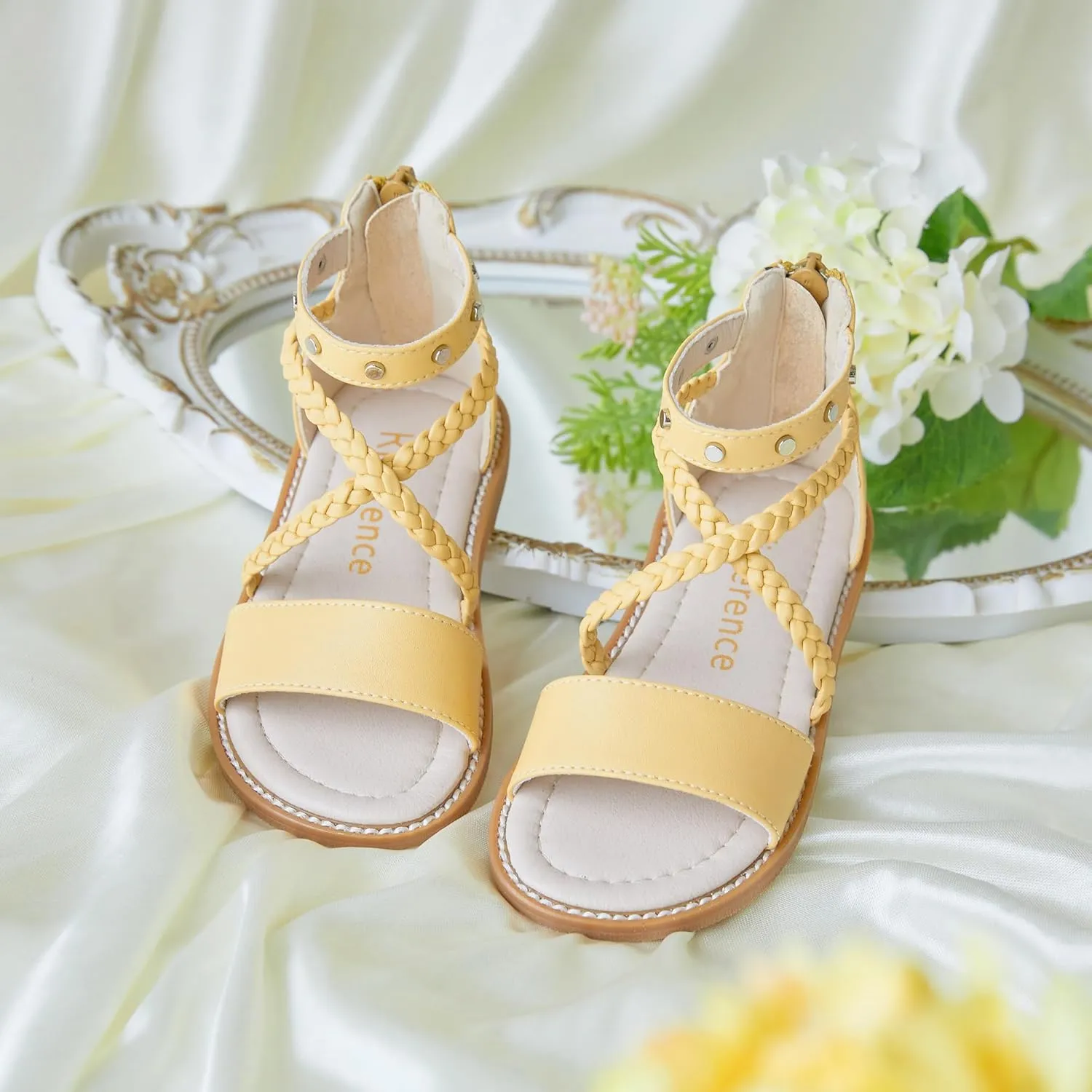 Kiderence Toddler Girls Sandals Little Girls Kids Summer Shoes Toddler Sandals
