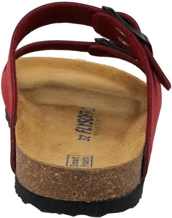 Kids' 100% Genuine Leather Sandals - Comfortable Smart Foam Footbed, Adjustable Straps, Durable Non-Slip Sole and Stylish