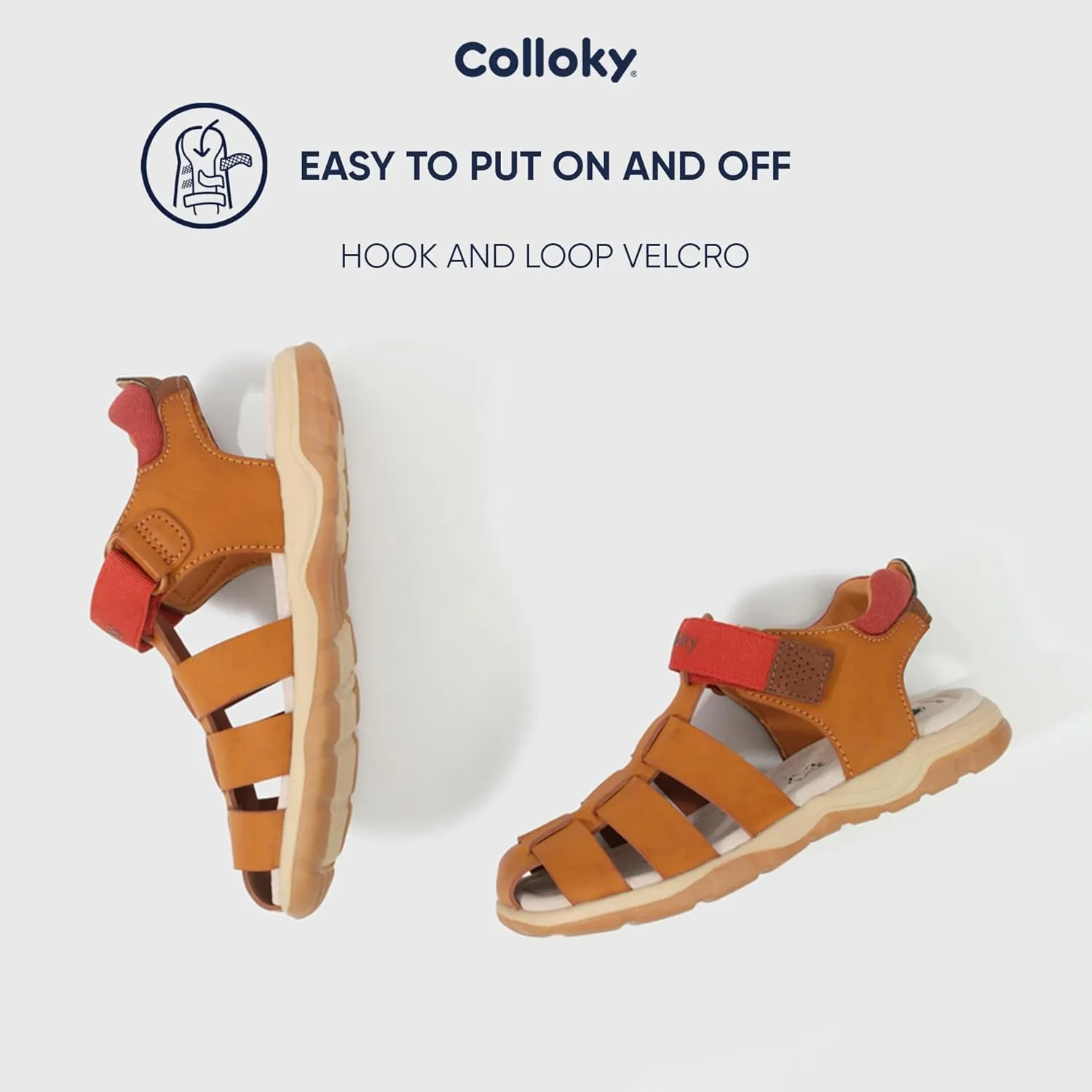 Kids Boys Fisherman Sandals - Closed Toe, Breathable & Adjustable Velcro Fit for Outdoor Adventures - Perfect Fit & Stylish Design