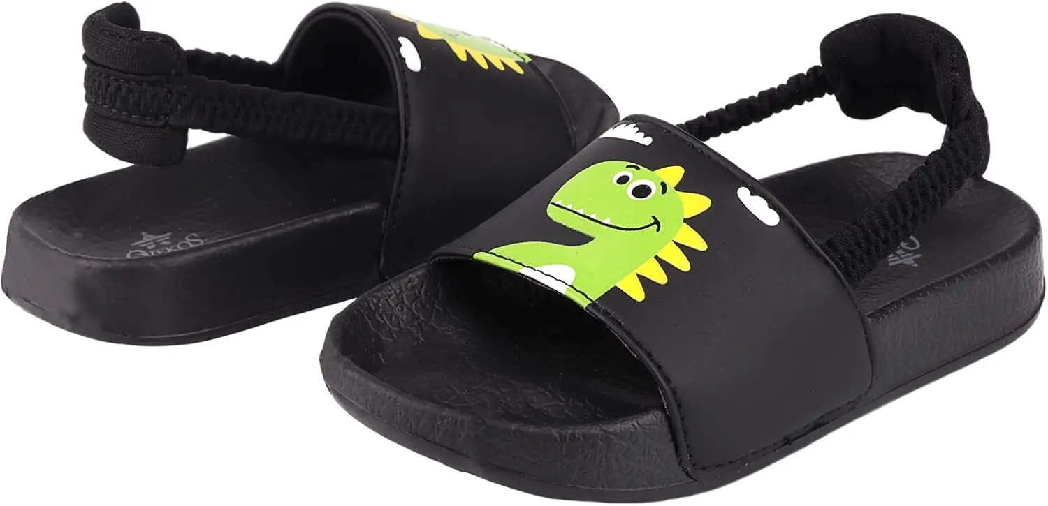 Kids Flip Flops Sandals Toddler Boys Girls Sequin Slides Shower Beach Pool Shoes Slip on Summer Slippers with Back Strap