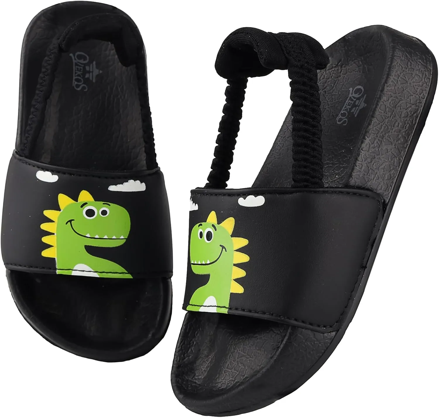 Kids Flip Flops Sandals Toddler Boys Girls Sequin Slides Shower Beach Pool Shoes Slip on Summer Slippers with Back Strap