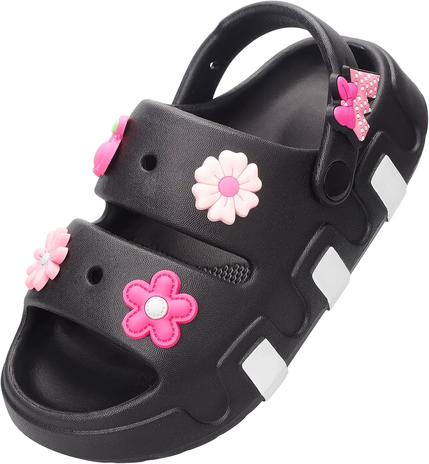 Kids Girls Slide Sandals Double Buckle Toddler Water Sandal Shower Clouds Slippers Summer Beach Pool Outdoor Slip on Shoes