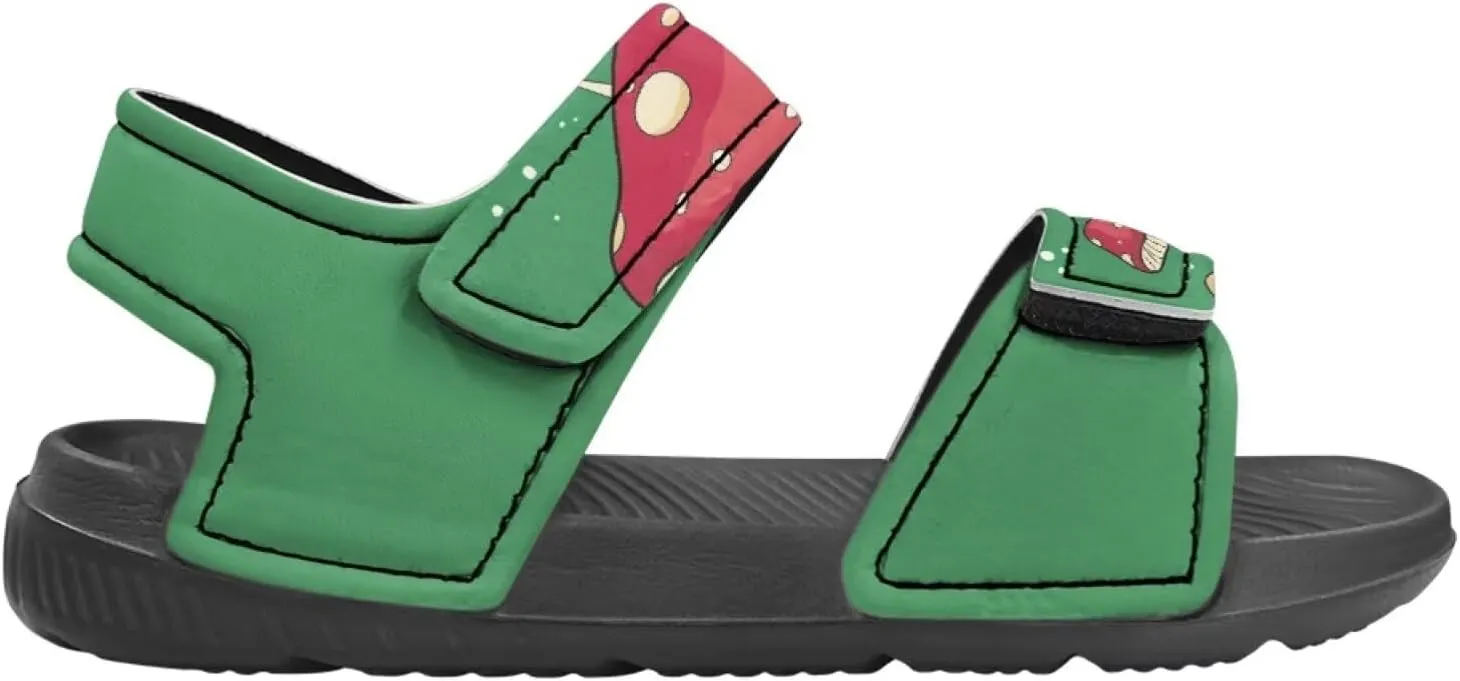 Kids Sandals Cartoon Car Print Athletic Sandals for Boys US 5 Causal Summer Sport Shoes with Adjustable Strap for Hiking Walking Beach Pool