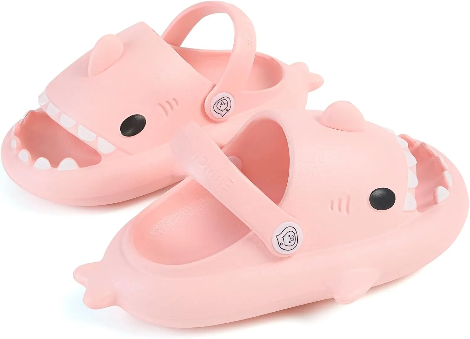 Kids Shark Slides Boys Girls Toddlers Cloud Shower Slippers Cute Cartoon Open Toe Sandals Cushioned Thick Sole Beach Pool Shoes